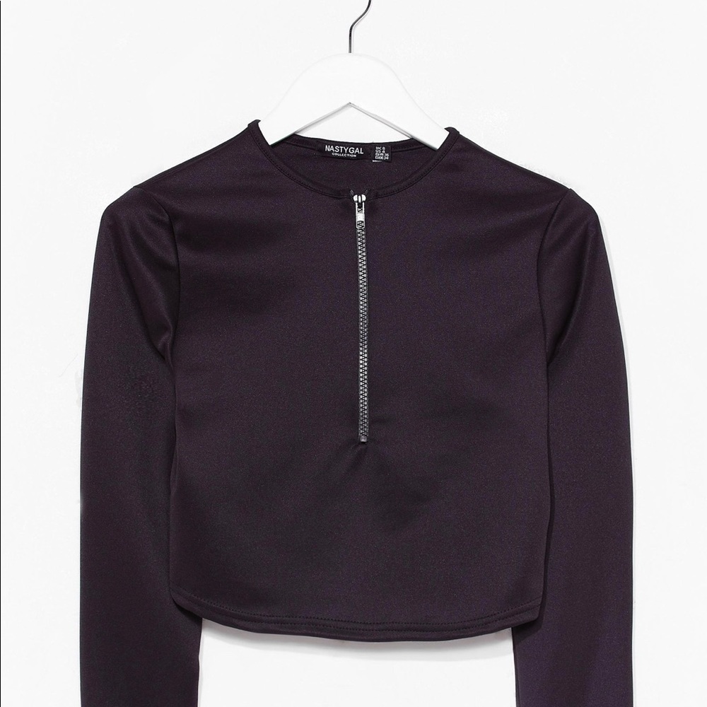 Cropped Zip Sport Top | Nasty Gal